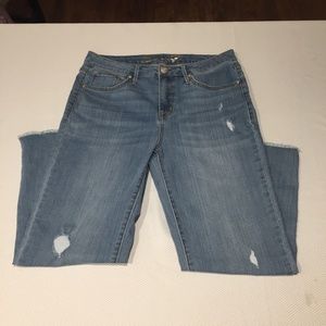 Seven7 Jeans Tower High Rise straight Hole jeans Size 8
